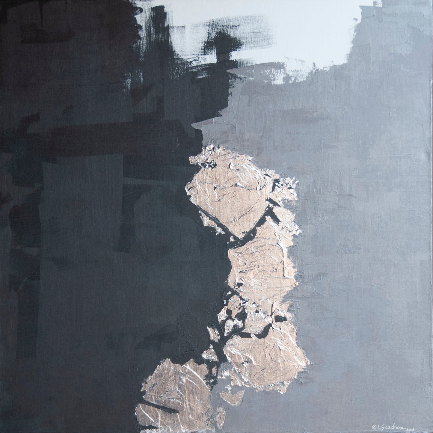 Scadron Graphite Shadow Abstract Art Painting