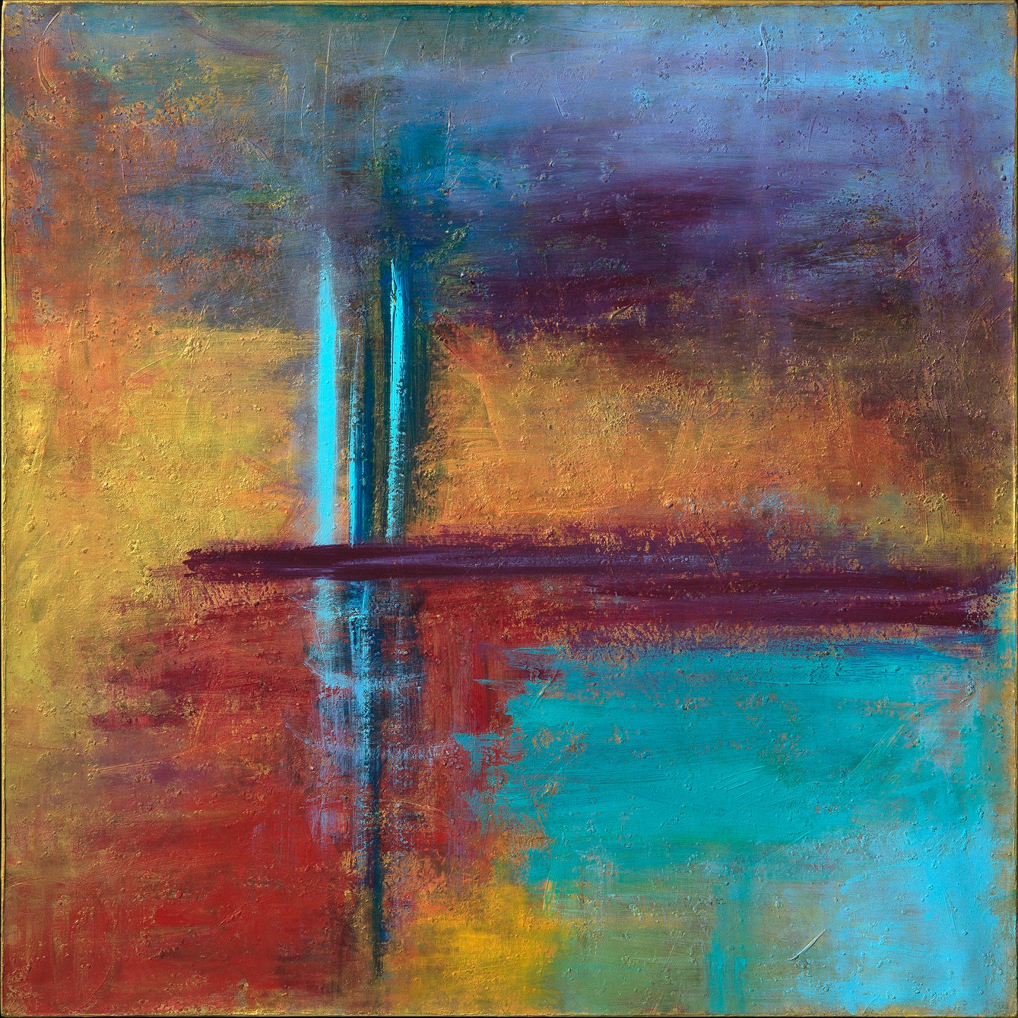 Scadron Gold Will Out Abstract Art Painting
